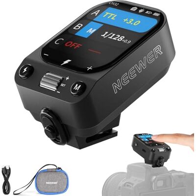 NEEWER QZ-C TTL Kabelloser Blitzauslöser Sender, kompatibel mit Canon Kameras, 1/8000s HSS TCM Schalter, 3,7V 1000mAh Akku, OLED Touchscreen, für NW420 Z1 Z2 Z760 Z880 NW760 Z2PRO S101-300W PRO NEEWER QZ-C TTL Kabelloser Blitzauslöser Sender, kompatibel mit Canon Kameras, 1/8000s HSS TCM Schalter, 3,7V 1000mAh Akku, OLED Touchscreen, für NW420 Z1 Z2 Z760 Z880 NW760 Z2PRO S101-300W PRO