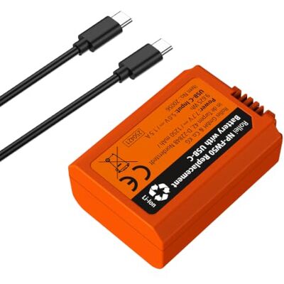 Rollei NP-FW50 Akku 1250 mAh mit USB-C Ladekabel Rollei NP-FW50 Akku 1250 mAh mit USB-C Ladekabel