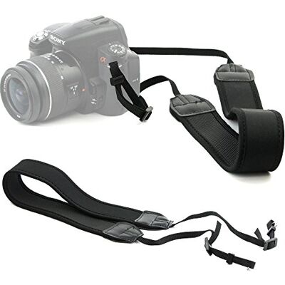 CELLONIC Kameragurt kompatibel mit Canon, Sony, Nikon, Olympus 110cm, schwarz, Nylon, für Canon EOS 2000D, 600D, für Panasonic Lumix DC-FZ82, für Sony ILCE-6000 (α6000), für Nikon D90, D80 CELLONIC Kameragurt kompatibel mit Canon, Sony, Nikon, Olympus 110cm, schwarz, Nylon, für Canon EOS 2000D, 600D, für Panasonic Lumix DC-FZ82, für Sony ILCE-6000 (α6000), für Nikon D90, D80