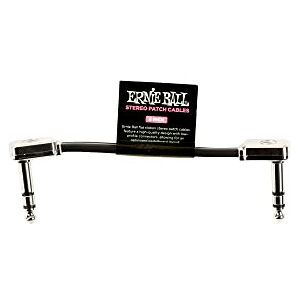 Ernie Ball Flaches Stereo-Patchkabel 7,62 cm Schwarz Ernie Ball Flaches Stereo-Patchkabel 7,62 cm Schwarz