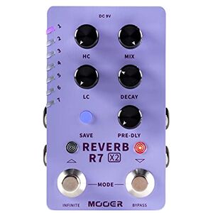 MOOER R7 X2 Stereo Reverb Pedal – mit 14 Hall Modi, Stereo und Presets für Gitarre MOOER R7 X2 Stereo Reverb Pedal – mit 14 Hall Modi, Stereo und Presets für Gitarre