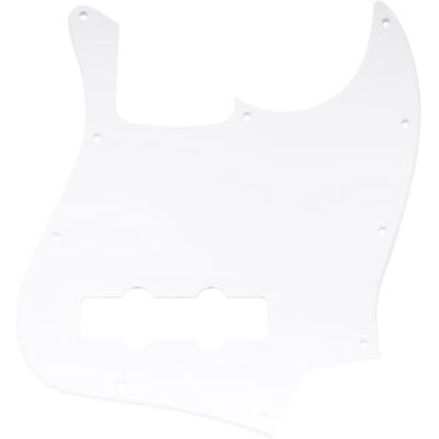 Musiclily Pro 10 Löcher J Bass Pickguard Schlagbrett 1-lagig Weiß für 4-Saiter Fender American/Mexican Standard Jazz Bass Musiclily Pro 10 Löcher J Bass Pickguard Schlagbrett 1-lagig Weiß für 4-Saiter Fender American/Mexican Standard Jazz Bass