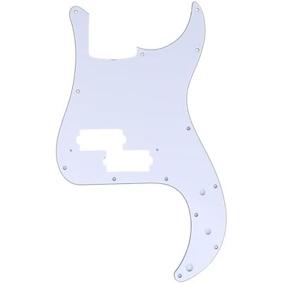 Musiclily Pro 13 Löcher P Bass Pickguard P-Style Bässe Schlagbrett für MIJ Fender Japan 4-Saiter Precision Bass,3 lagig Weiß Musiclily Pro 13 Löcher P Bass Pickguard P-Style Bässe Schlagbrett für MIJ Fender Japan 4-Saiter Precision Bass,3 lagig Weiß