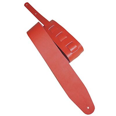 Lederriemen.com Leder Gitarrengurt 'Basic', in 10 Farben, 2 Längen und 3 Breiten, Echtleder, Farbe:rot, Größe:6cm breit / 90-130cm lang Lederriemen.com Leder Gitarrengurt 'Basic', in 10 Farben, 2 Längen und 3 Breiten, Echtleder, Farbe:rot, Größe:6cm breit / 90-130cm lang