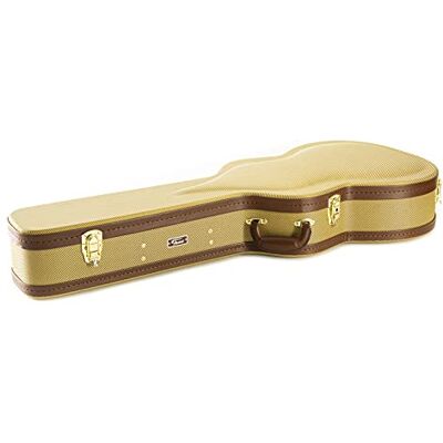 Fame Gitarrenkoffer, wetterfester Formkoffer für Konzertgitarre, Gitarrencase mit Zubehörfach und robusten Metallschnallen, Tweed Case, Holzkern, rotes Plüsch-Innenfutter, Zubehörfach Fame Gitarrenkoffer, wetterfester Formkoffer für Konzertgitarre, Gitarrencase mit Zubehörfach und robusten Metallschnallen, Tweed Case, Holzkern, rotes Plüsch-Innenfutter, Zubehörfach