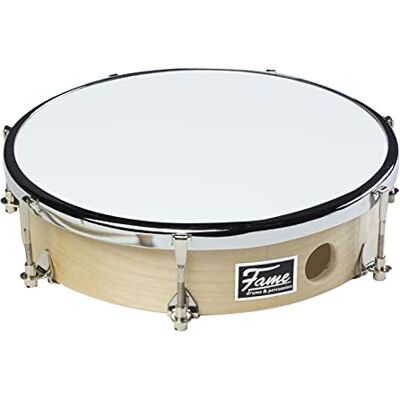 Fame 8 Zoll Frame Drum, Handtrommel aus Holz, Naturfarbe, Hochglanz-Finish, Synthetikfell, inklusive Schlägel und Stimmschlüssel, Mechanische Spannung, Perfekt für Zuhause Fame 8 Zoll Frame Drum, Handtrommel aus Holz, Naturfarbe, Hochglanz-Finish, Synthetikfell, inklusive Schlägel und Stimmschlüssel, Mechanische Spannung, Perfekt für Zuhause