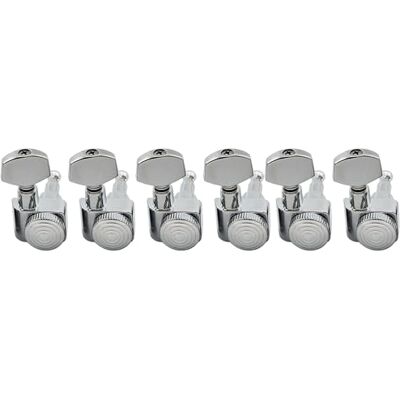 Musiclily Pro 6 inline 2-pin Vollmetall Gitarre Locking Tuners Locking Mechaniken Machine Heads Tuning Pegs Set für Fender Strat/Tele E-Gitarre, Chrom Musiclily Pro 6 inline 2-pin Vollmetall Gitarre Locking Tuners Locking Mechaniken Machine Heads Tuning Pegs Set für Fender Strat/Tele E-Gitarre, Chrom