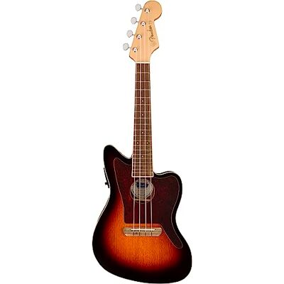 Fender Fullerton Jazzmaster® Uke, Walnut Fingerboard, Tortoiseshell Pickguard, 3-Colour Sunburst Fender Fullerton Jazzmaster® Uke, Walnut Fingerboard, Tortoiseshell Pickguard, 3-Colour Sunburst