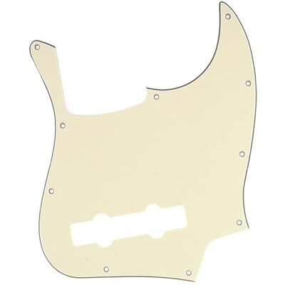Musiclily Pro 10 Löcher 5-Saiter J Bass Schlagbrett 3 lagig Crème für Fender Mexican Jazz Bass Musiclily Pro 10 Löcher 5-Saiter J Bass Schlagbrett 3 lagig Crème für Fender Mexican Jazz Bass