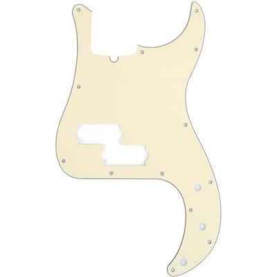Musiclily Pro 13 Löcher P Bass Pickguard Schlagbrett 3 lagig Crème für 4-Saiter American Precision Bass Musiclily Pro 13 Löcher P Bass Pickguard Schlagbrett 3 lagig Crème für 4-Saiter American Precision Bass