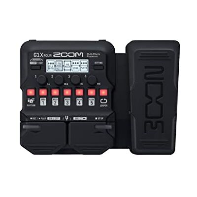Zoom G1X FOUR Multi-Effekt Expressionspedal für Gitarre mit Looper, Drum-Computer und Amp-Simulation – Ideal für Bühne & Studio, schwarz Zoom G1X FOUR Multi-Effekt Expressionspedal für Gitarre mit Looper, Drum-Computer und Amp-Simulation – Ideal für Bühne & Studio, schwarz