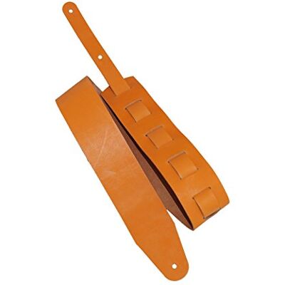 Lederriemen.com Leder Gitarrengurt 'Pull Up', in 18 Farben, 2 Längen und 3 Breiten, Echtleder, Farbe:orange, Größe:7cm breit / 90-130cm lang Lederriemen.com Leder Gitarrengurt 'Pull Up', in 18 Farben, 2 Längen und 3 Breiten, Echtleder, Farbe:orange, Größe:7cm breit / 90-130cm lang