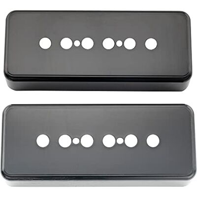 Musiclily Pro 48mm P90 Soapbar Tonabnehmer Pickup Kappen Schwarz 2 Stück Plastik, für Import LP SG E-Gitarre Musiclily Pro 48mm P90 Soapbar Tonabnehmer Pickup Kappen Schwarz 2 Stück Plastik, für Import LP SG E-Gitarre
