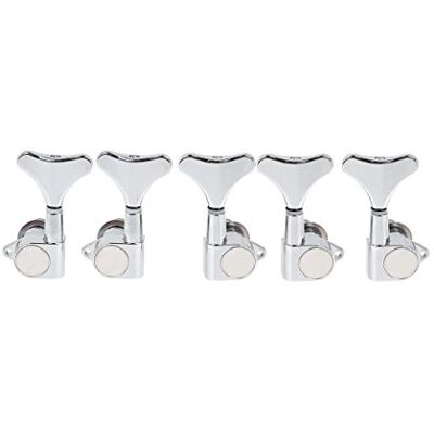 Kmise Pack von 5 x Bass Tuning Pegs Chrome versiegelt Maschine Kopf für 5-Saiten-Bass 2l3r Kmise Pack von 5 x Bass Tuning Pegs Chrome versiegelt Maschine Kopf für 5-Saiten-Bass 2l3r