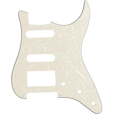 Musiclily Pro 11 Löcher HSS Pickguard Schlagbrett 4 lagig Aged White Pearl für American Modern Style Stratocaster E-Gitarre Musiclily Pro 11 Löcher HSS Pickguard Schlagbrett 4 lagig Aged White Pearl für American Modern Style Stratocaster E-Gitarre