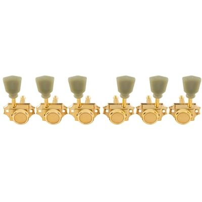 Musiclily Pro R15T-07 3R3L 14:1 Vintage Gitarre Locking Mechaniken Gold Halbgeschlossen,Keystone Button,für E-Gitarre Akustikgitarre Musiclily Pro R15T-07 3R3L 14:1 Vintage Gitarre Locking Mechaniken Gold Halbgeschlossen,Keystone Button,für E-Gitarre Akustikgitarre