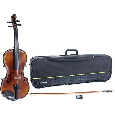 GEWA Violingarnitur Allegro VL 1 – 1/8 spielfertig, massiver europäischer Ahorn und europäische Fichte, handlackiert, Massaranduba Bogen, Larsen Aurora Saiten, Violinkoffer GEWA Violingarnitur Allegro VL 1 – 1/8 spielfertig, massiver europäischer Ahorn und europäische Fichte, handlackiert, Massaranduba Bogen, Larsen Aurora Saiten, Violinkoffer
