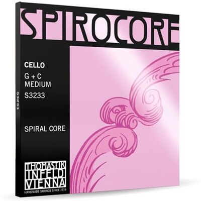 Thomastik-Infeld Thomastik Cello-Saiten Spirocore Spiralkern Set 4/4 G+C Wolfram medium S3233 Thomastik-Infeld Thomastik Cello-Saiten Spirocore Spiralkern Set 4/4 G+C Wolfram medium S3233