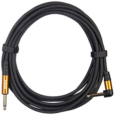 Fame Dual Shielded Instrument Cable, 6m, Straight/Angled, High-Quality Black Guitar Cable Fame Dual Shielded Instrument Cable, 6m, Straight/Angled, High-Quality Black Guitar Cable