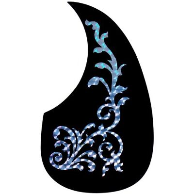 Kmise 1pc Schwarz Comma geformter Akustische Gitarre Pickguard weicher selbstklebend Kmise 1pc Schwarz Comma geformter Akustische Gitarre Pickguard weicher selbstklebend