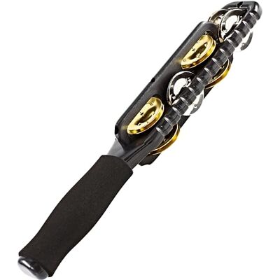 Meinl Percussion Professional Jingle Stick 2-reihiger Schellenstab 2 verschiedene Ausrichtungen ABS Kunststoff, Stahl und Messing, Schwarz / Silber und Gold (MJS1BK) Meinl Percussion Professional Jingle Stick 2-reihiger Schellenstab 2 verschiedene Ausrichtungen ABS Kunststoff, Stahl und Messing, Schwarz / Silber und Gold (MJS1BK)