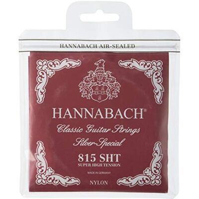 Hannabach Saiten für Klassikgitarre Serie 815 Satz Super High Tension, Gitarrensaite (hochwertig, Allzweck-Saite für klassische Gitarre, Made in Germany), Rot Hannabach Saiten für Klassikgitarre Serie 815 Satz Super High Tension, Gitarrensaite (hochwertig, Allzweck-Saite für klassische Gitarre, Made in Germany), Rot