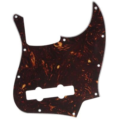 Musiclily Pro 10 Löcher 5-Saiter J Bass Schlagbrett 4 lagig Tortoise Shell für Fender Mexican Jazz Bass Musiclily Pro 10 Löcher 5-Saiter J Bass Schlagbrett 4 lagig Tortoise Shell für Fender Mexican Jazz Bass