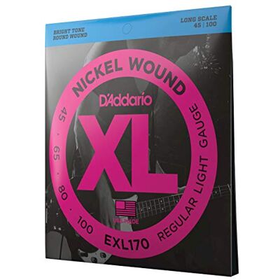 D'Addario XL Nickel E-Bassgitarrensaiten 45-100, 4-Saiter Satz D'Addario XL Nickel E-Bassgitarrensaiten 45-100, 4-Saiter Satz