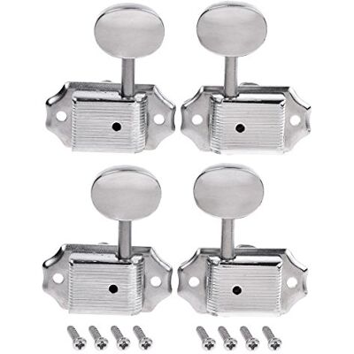 Kmise Ukulele Tuning Pegs Maschine Köpfe Tuners Schlüssel für Ukulele UKULELE Gitarre Teile für Semiclosed Stimmwirbel für Chrom (1 Set Kmise Ukulele Tuning Pegs Maschine Köpfe Tuners Schlüssel für Ukulele UKULELE Gitarre Teile für Semiclosed Stimmwirbel für Chrom (1 Set