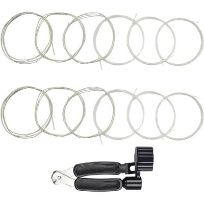 Generic Saiten für E-Gitarre und Bass, 2er Pack, 3-in-1 Gitarrensaiten-Reparaturset aus Nylon, ideal für Anfänger und Profis Generic Saiten für E-Gitarre und Bass, 2er Pack, 3-in-1 Gitarrensaiten-Reparaturset aus Nylon, ideal für Anfänger und Profis