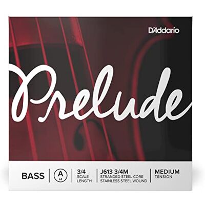 D'Addario J613-3/4M Stainless Steel Prelude Kontrabass Einzelsaite 'A' Kohlefaserstahl/Nickel 3/4 Medium D'Addario J613-3/4M Stainless Steel Prelude Kontrabass Einzelsaite 'A' Kohlefaserstahl/Nickel 3/4 Medium