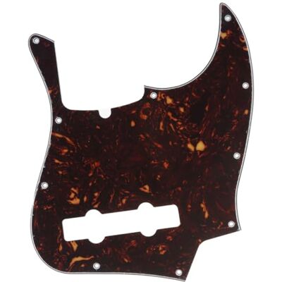 Musiclily Pro 5-Saiter 10 Löcher Contemporary J Bass Pickguard JB-style Schlagbrett für Fender American Jazz Bass,4 lagig Tortoise Shell Musiclily Pro 5-Saiter 10 Löcher Contemporary J Bass Pickguard JB-style Schlagbrett für Fender American Jazz Bass,4 lagig Tortoise Shell