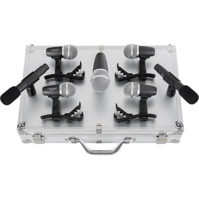 Pronomic DMS-7 Drum Schlagzeugmikrofonset Drum Mikrofon Set mit 7 Mikrofonen für Bühne und Tonstudio Recording Microphone für Schlagzeug und Percussion Instrumente Inkl. Koffer Pronomic DMS-7 Drum Schlagzeugmikrofonset Drum Mikrofon Set mit 7 Mikrofonen für Bühne und Tonstudio Recording Microphone für Schlagzeug und Percussion Instrumente Inkl. Koffer