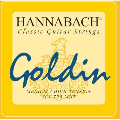Hannabach Klassikgitarrensaiten Serie 725 Medium/High Tension Goldin/Carbon Satz 725MHT Hannabach Klassikgitarrensaiten Serie 725 Medium/High Tension Goldin/Carbon Satz 725MHT