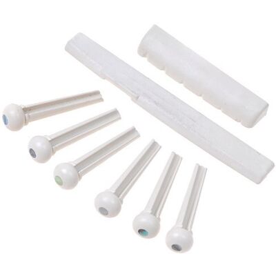Kmise 1 x Akustikgitarren-Saiten-Stegsattel 72 x 3 x 9 mm + 1 x Gitarren-Muttern mit Schlitz, 43 x 6 x 8,8 mm + 6 x Gitarren-Stegstifte, grauweiß, hohe Qualität Kmise 1 x Akustikgitarren-Saiten-Stegsattel 72 x 3 x 9 mm + 1 x Gitarren-Muttern mit Schlitz, 43 x 6 x 8,8 mm + 6 x Gitarren-Stegstifte, grauweiß, hohe Qualität