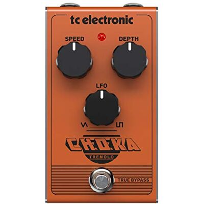 t.c electronic TC Electronic CHOKA Tremolo Gitarrenpedal, Vollanaloges Vintage Tremolo Effektpedal mit Speed-, Depth- und LFO-Regler, True Bypass, Für E-Gitarre und Pedalboard t.c electronic TC Electronic CHOKA Tremolo Gitarrenpedal, Vollanaloges Vintage Tremolo Effektpedal mit Speed-, Depth- und LFO-Regler, True Bypass, Für E-Gitarre und Pedalboard