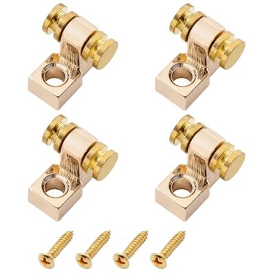 Musiclily Basic Roller String Trees Rollen Saitenniederhalter Gold 4 Stück Vintage, für Fender Strat Tele Style E-Gitarre Musiclily Basic Roller String Trees Rollen Saitenniederhalter Gold 4 Stück Vintage, für Fender Strat Tele Style E-Gitarre