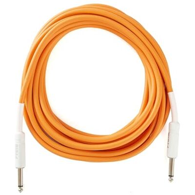Fame 6m Instrumentenkabel, Orange, Klinke Mono, Sauerstofffreier Kupferleiter, Kreuzgeflechtschirm, Flexible PVC-Ummantelung, Ideal für Gitarre, Bass, Synthesizer, Gehobener Standard Fame 6m Instrumentenkabel, Orange, Klinke Mono, Sauerstofffreier Kupferleiter, Kreuzgeflechtschirm, Flexible PVC-Ummantelung, Ideal für Gitarre, Bass, Synthesizer, Gehobener Standard