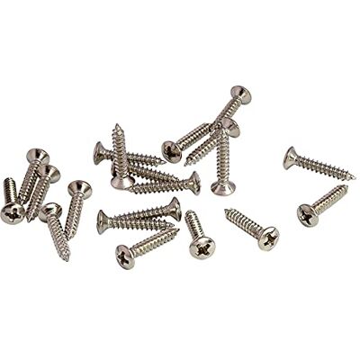 Musiclily Basic 2,5x15mm Metall Metrisches Gewinde Saitenniederhalter Befestigungs Schrauben, Nickel(20er Set) Musiclily Basic 2,5x15mm Metall Metrisches Gewinde Saitenniederhalter Befestigungs Schrauben, Nickel(20er Set)