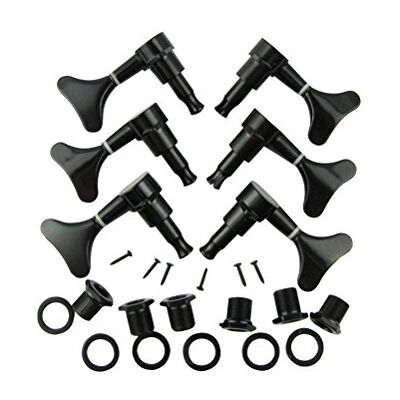 Musiclily Basic 3R3L 19:1 Geschlossene Bass Mechaniken Tuners Set Schwarz Y-Style Button, für 5/6-Saiter E-Bass Musiclily Basic 3R3L 19:1 Geschlossene Bass Mechaniken Tuners Set Schwarz Y-Style Button, für 5/6-Saiter E-Bass