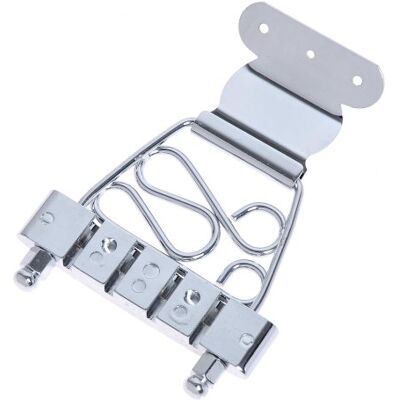 Kmise 1 chrom 4 Saiten Bass Gitarre kurz Saitenhalter für Archtop Kmise 1 chrom 4 Saiten Bass Gitarre kurz Saitenhalter für Archtop