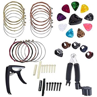 Generic Gitarrenteile, Werkzeug Zum Wechseln der Saiten, Gitarrenpflegeset, Wartungswerkzeug-Set, Geeignet für Klassische/Folk-Gitarre, Kommt mit Gitarren-Tuner für Gitarren-Enthusiasten Generic Gitarrenteile, Werkzeug Zum Wechseln der Saiten, Gitarrenpflegeset, Wartungswerkzeug-Set, Geeignet für Klassische/Folk-Gitarre, Kommt mit Gitarren-Tuner für Gitarren-Enthusiasten