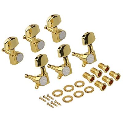 Kmise E-Gitarre Tuning Pegs Tuner Schlüssel Stimmmechanik für akustische Teile 3L3R Ersatz Gold geschlossen Gear Kmise E-Gitarre Tuning Pegs Tuner Schlüssel Stimmmechanik für akustische Teile 3L3R Ersatz Gold geschlossen Gear