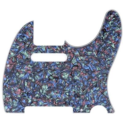 Musiclily Pro 8 Löcher TL Schlagbrett Pickguard 4 lagig Abalone Shell für Fender American/Mexican Standard Tele Modern Style E-Gitarre Musiclily Pro 8 Löcher TL Schlagbrett Pickguard 4 lagig Abalone Shell für Fender American/Mexican Standard Tele Modern Style E-Gitarre
