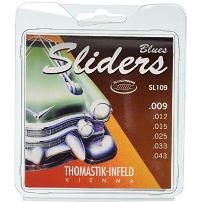 Thomastik-Infeld Thomastik Saiten für E-Gitarre Sliders Blues Series Satz SL109 Light .009-.043w Thomastik-Infeld Thomastik Saiten für E-Gitarre Sliders Blues Series Satz SL109 Light .009-.043w