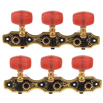 Kmise 3 x 3 Elektro-Akustische Gitarre Tuning Head Tuner Maschine Köpfe Maschinen Button Schlüssel rot 3l 3r 1 Set Kmise 3 x 3 Elektro-Akustische Gitarre Tuning Head Tuner Maschine Köpfe Maschinen Button Schlüssel rot 3l 3r 1 Set