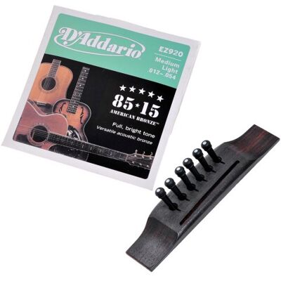 Kmise Acoustic Guitar Strings Copper Steel* Bridge *6 Saddle Pins Kmise Acoustic Guitar Strings Copper Steel* Bridge *6 Saddle Pins