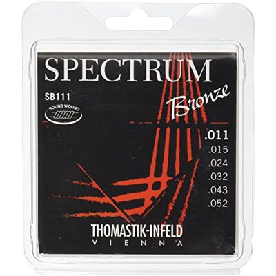 Thomastik-Infeld Thomastik Saiten für Akustikgitarre Spectrum Bronze Series nickelfrei Satz SB111 light .011-.052 Thomastik-Infeld Thomastik Saiten für Akustikgitarre Spectrum Bronze Series nickelfrei Satz SB111 light .011-.052
