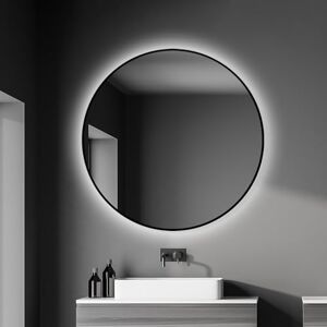 Talos black oros Spiegel rund Ø 100 cm – runder Wandspiegel in matt schwarz – Badspiegel rund mit hochwertigen Aluminiumrahmen – Badezimmerspiegel mit indirekter LED-Beleuchtung Talos black oros Spiegel rund Ø 100 cm – runder Wandspiegel in matt schwarz – Badspiegel rund mit hochwertigen Aluminiumrahmen – Badezimmerspiegel mit indirekter LED-Beleuchtung