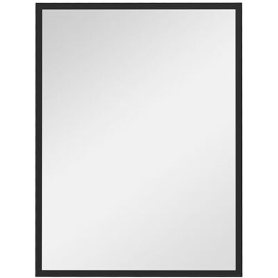 HOMCOM Wandspiegel Dekorativer Hängespiegel 60 x 80 cm Schwarz Rechteckig Spiegel, Badezimmerspiegel, für Schlafzimmer Badezimmer Wohnzimmer Flur HOMCOM Wandspiegel Dekorativer Hängespiegel 60 x 80 cm Schwarz Rechteckig Spiegel, Badezimmerspiegel, für Schlafzimmer Badezimmer Wohnzimmer Flur